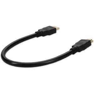 AddOn 1ft HDMI 1.3 Male to HDMI 1.3 Male Black Cable For Resolution Up to 2560x1600 (WQXGA) - 11.81" HDMI A/V Cable for Au