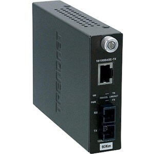 Convertisseur de Média/Transceiver TRENDnet TFC-110S60 - Nouveau - 2 Port(s) - 1 x Réseau (RJ-45) - 1 x SC - Fonction Dupl
