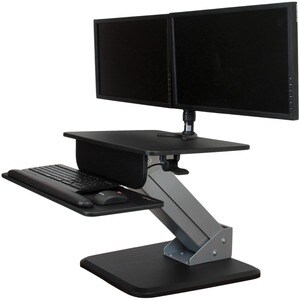 StarTech.com Height Adjustable Standing Desk Converter - Sit Stand Desk with One-finger Adjustment - Ergonomic Desk - Turn