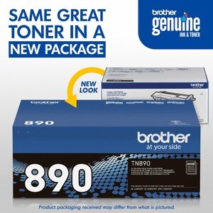 Brother Genuine TN890 Ultra High Yield Mono Laser Toner Cartridge - Laser - Ultra High Yield - 20000 Pages - Black - 1 Each
