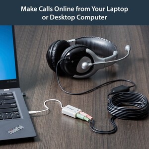 StarTech.com 3.5mm 4 Position to 2x 3 Position 3.5mm Headset Splitter Adapter M/F - White - Cable for Audio Device, Speake