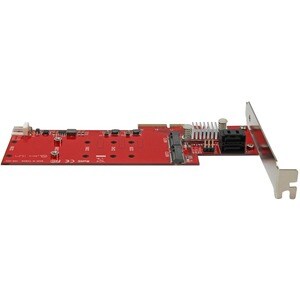 StarTech.com Tarjeta PCI Express Controladora de 2x SSD NGFF M.2 y 2x Puertos SATA III - Compatibilidad con RAID - 0, 1, 1
