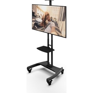 Kanto MTM65PL Mobile TV Mount with Adjustable Shelf for 37-inch to 65-inch TVs - Kanto MTM65PL Height Adjustable Rolling T