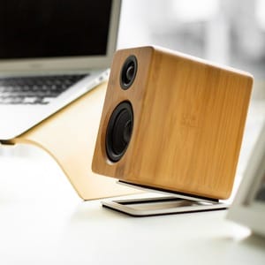 Kanto S2 Desktop Speaker Stands for Small Speakers, White - 12 lb Load Capacity - 1.30" Height x 3.90" Width x 5.30" Depth