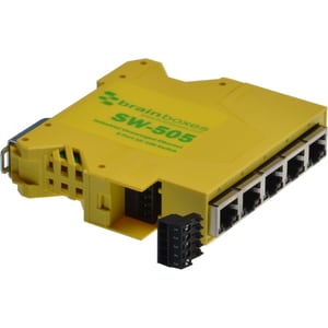 Brainboxes Industrial Compact Ethernet 5 Port Switch DIN Rail Mountable - 5 Ports - Fast Ethernet - 10/100Base-TX - TAA Co