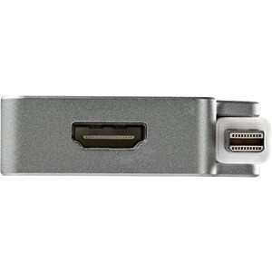StarTech.com Aluminum Travel A/V Adapter: 3-in-1 Mini DisplayPort to VGA, DVI or HDMI - mDP Adapter - 4K - 1 x 20-pin Mini