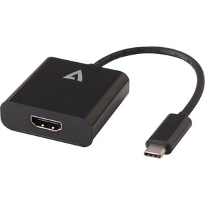 V7 V7UCHDMI-BLK-1E A/V Adapter - 1 x HDMI 1.4 Digital Audio/Video - Female - 1 x USB 3.2 (Gen 1) Type C - Male - 3840 x 21