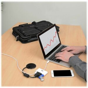 Eaton Tripp Lite Series USB-C to DVI Adapter with USB 3.x (5Gbps) Hub Port and PD Charging, White - 1 x Total Number of DV