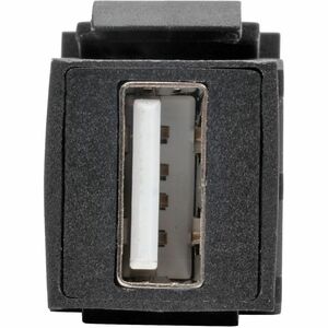 Eaton Tripp Lite Series USB 2.0 All-in-One Keystone/Panel Mount Coupler (F/F), Black, TAA - 1 x Type A Female USB - 1 x Ty