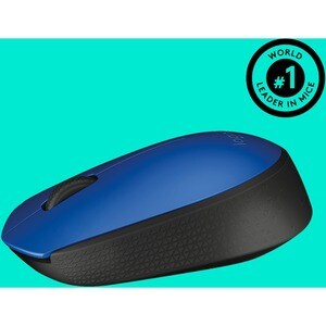 Logitech M170 Wireless Mouse - Optical - Wireless - Radio Frequency - Blue - USB 2.0 - 1000 dpi - Scroll Wheel - Symmetrical
