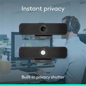 Logitech C925e Webcam - 30 fps - USB 2.0 - 1920 x 1080 Video - Auto-focus - Microphone - For Notebook, Monitor