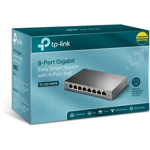 TP-Link EasySmart TL-SG108PE 8 Ports Manageable Ethernet Switch - Gigabit Ethernet - 10/100/1000Base-T - 2 Layer Supported