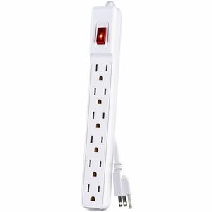 CyberPower GS60304 Power Strips 6 Outlet Power Strip - 3 ft, NEMA 5-15P Plug Type, Straight Plug Style, 15 Amp, White, Lif