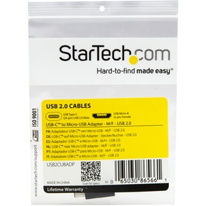 StarTech.com USB C to USB Micro B - USB Type C to USB M / F - USB 2.0 - USB C Connector - USB-C to USB Micro B Adapter - 1