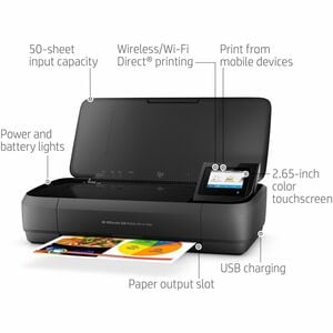 HP Officejet 250 Wireless Inkjet Multifunction Printer - Colour - Copier/Printer/Scanner - 20 ppm Mono/19 ppm Color Print 