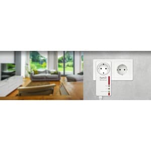 FRITZ! 1220E Powerline Netzwerkadapter - 2 - 2 x Netzwerk (RJ-45) - 1200 Mbit/s Stromleitung - HomePlug AV2 - Gigabit-Ethe