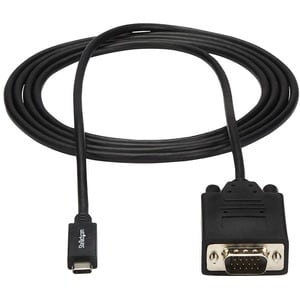 StarTech.com 6ft/2m USB C to VGA Cable - 1920x1200/1080p USB Type C DP Alt Mode to VGA Video Monitor Adapter Cable -Works 