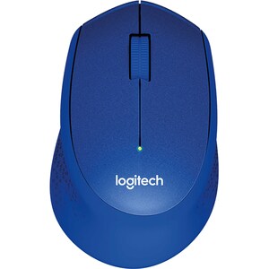Logitech M330 Mouse - Radio Frequency - USB - Optical - 3 Button(s) - Blue - Wireless - 1000 dpi - Scroll Wheel