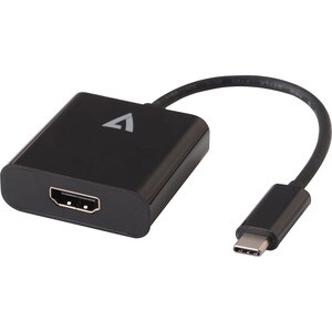 V7 V7UCHDMI-BLK-1E A/V Adapter - 1 x HDMI 1.4 Digital Audio/Video - Female - 1 x USB 3.2 (Gen 1) Type C - Male - 3840 x 21