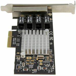 StarTech.com Gigabit-Ethernet-Karte für Computer - 10/100/1000Base-T - Plug-in-Karte - PCI Express x4 - 4 Anschluss(e) - 4