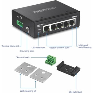 TRENDnet TI-G50 5 Anschlüsse Ethernet-Switch - Gigabit-Ethernet - 1000Base-T - Neu - TAA-konform - 2 Unterstützte Netzwerk