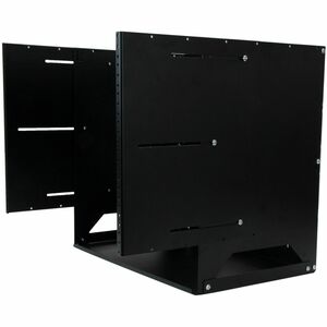StarTech.com 8U Wallmount Server Rack with Built-in Shelf - Solid Steel - Adjustable Depth 12in to 18in - Mount your serve