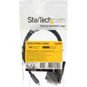 StarTech.com USB-C to DVI Cable - 1 m - 1080p - 1920x1200 - USB C DVI Monitor Cable - USB C Cable - Computer Monitor Cable