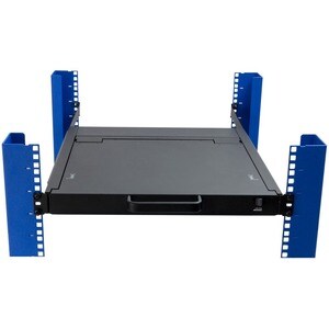 Rack Solutions 1U Sliding KVM with Keyboard, Trackpad and 17in Monitor (1 KVM Port) - 17" LED - 1280 x 1024 - Keyboard - T