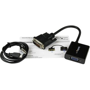 StarTech.com DVI-D to VGA Active Adapter Converter Cable - 1080p - 1 x 25-pin DVI-D Digital Video - Male - 1 x 15-pin DB-1