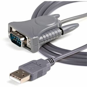 StarTech.com 3ft (91cm) 1-Port USB to Serial Cable, DB9/DB25 RS232 to USB Converter, Prolific, USB to Serial Adapter - USB