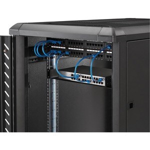 StarTech.com 1U Rack-Regal für LAN-Schalter, Patchfeld, Server - 482,60 mm Rack Width - Schwarz - TAA-konform - 15,06 kg S