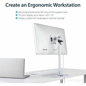StarTech.com ARMPIVSTND Höhenverstellbar Monitorständer - TAA-konform - Bildschirmgröße: Bis zu 86,4 cm (34 Zoll) - 14 kg 
