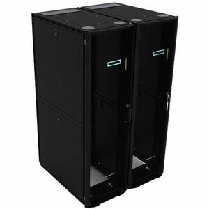 HPE 42U Floor Standing Enclosed Cabinet Rack Cabinet for Server, PDU - 1075 mm Rack Width x 1075 mm Rack Depth - Black - 1