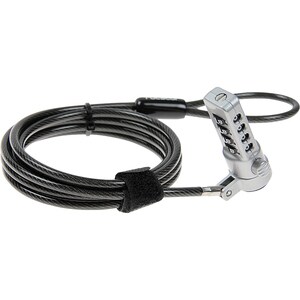 Rocstor Rocbolt Portable Security Cable With Combination Lock - Resettable - 4-digit - Heavy Duty Galvanized Carbon Steel,