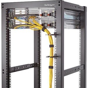 StarTech.com Hook-and-Loop Cable Management Tie - 50 ft. Bulk Roll - Black - Cut-to-Size Cable Wrap / Straps - Organize th