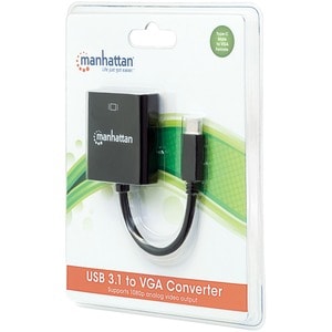 Convertidor USB-C a SVGA H - 1 x 15-pin HD-15 VGA Female - 1920 x 1080 Supported - Negro