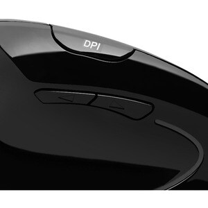 Adesso iMouse E90- Wireless Left-Handed Vertical Ergonomic Mouse - Optical - Wireless - Radio Frequency - 2.40 GHz - Black