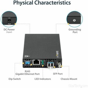 StarTech.com ET91000SM20. Maximum data transfer rate: 2000 Mbit/s, Converter input interface: 1000Base-T, Converter output