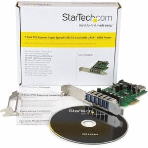 StarTech.com USB Adapter - PCI Express x1 - Plug-in Card - 7 Total USB Port(s) - 7 USB 3.0 Port(s) - PC, Linux