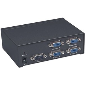 Manhattan Video Splitter SVGA 1 in : 4 out Alta Resolucion - 30Hz a 120kHz - 1920 x 1680 - 65m Distancia máxima de funcion