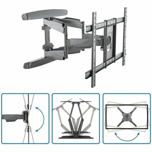 StarTech.com TV Wall Mount for up to 70 inch VESA Displays - Heavy Duty Full Motion Universal TV Wall Mount Bracket - Arti