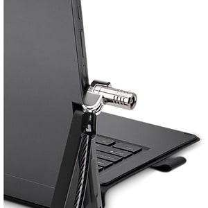 Kensington NanoSaver Keyed Dual Head Laptop Lock - Black - Carbon Steel - 6 ft - For Notebook, Tablet