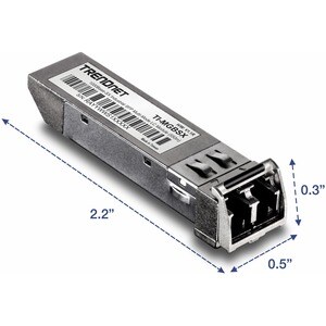 TRENDnet 1000Base- SX Industrial SFP to RJ45 Multi-Mode LC Module; TI-MGBSX; Up to 550m (1;804 Ft); IEE 802.3z; ANSI Fiber