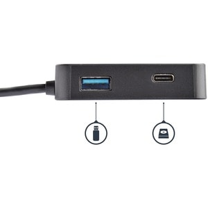 StarTech.com USB Type C Docking Station for Notebook - Black - TAA Compliant - 1 Displays Supported - 4K - 4096 x 2160, 38