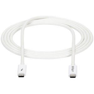StarTech.com Thunderbolt 3 Cable - 20Gbps - 2m - White - Thunderbolt, USB, and DisplayPort Compatible. Connector 1: Male, 