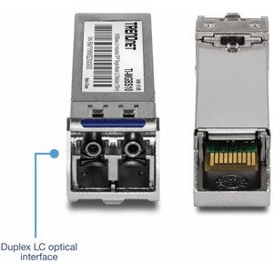 TRENDnet TI-MGBS10 SFP (mini-GBIC) - 1 x LC Duplex 1000Base-LX Network - TAA Compliant - For Data Networking, Optical Netw