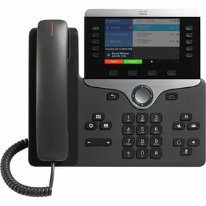 Cisco 8861 IP Phone - Corded - Corded - Wall Mountable, Desktop - 10 x Total Line - VoIP - 5" - Enhanced User Connect Lice