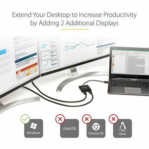 StarTech.com Adattatore da USB 3.0 a doppio HDMI 4K30Hz - Scheda video e grafica esterna - Convertitore per dual monitor H