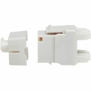 Eaton Tripp Lite Series Cat6 Keystone Jack - 4PPoE Compliant, 110/Krone, 568A/B, RJ45 Ethernet, White, TAA - 1 x RJ-45 Net