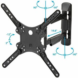 StarTech.com Full Motion TV Wall Mount for 32-55 inch VESA Display - Heavy Duty Articulating Adjustable Flat Screen TV Wal